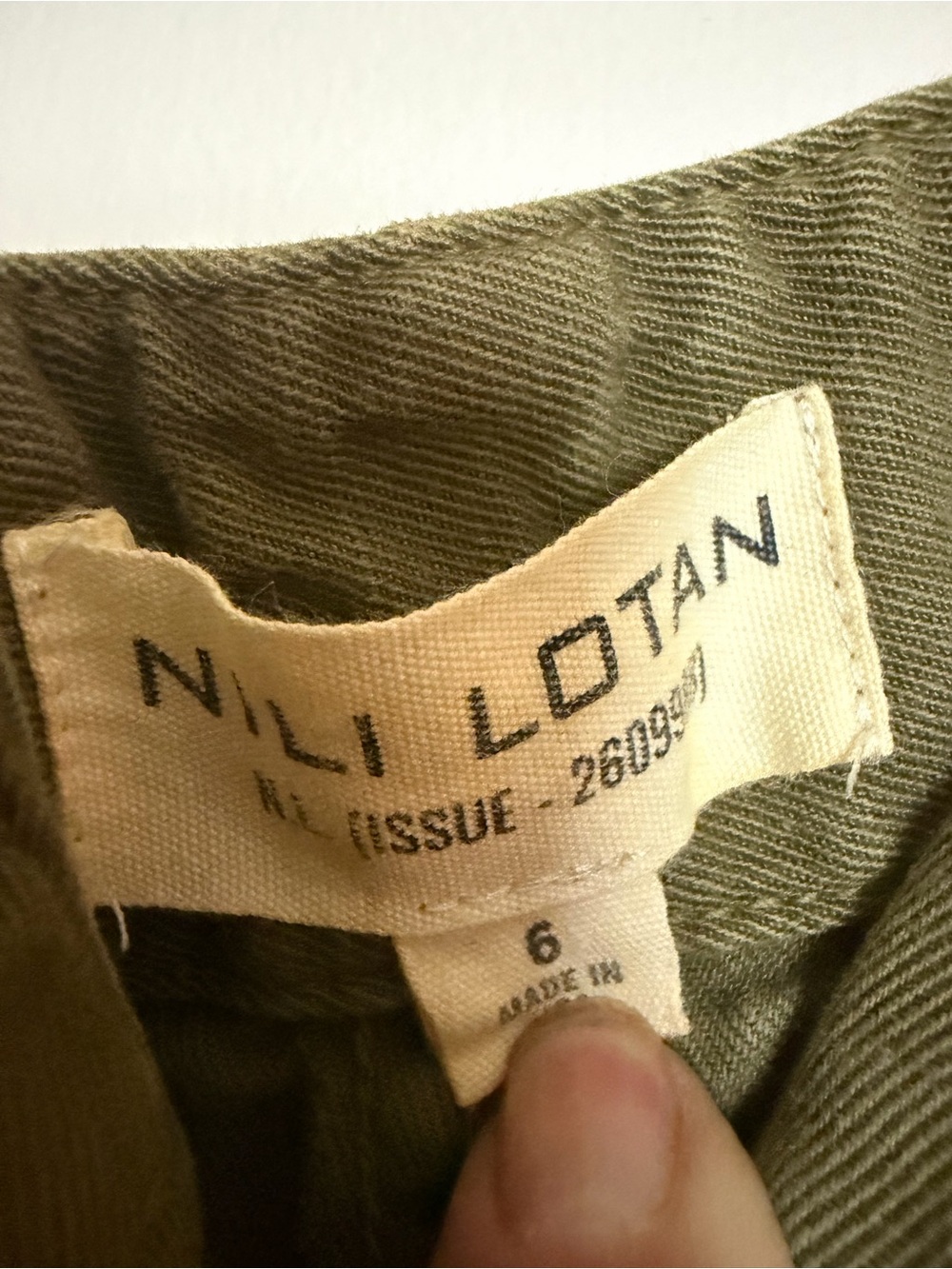 Nili Lotan Olive Utility Cargo Pants - Picture 2 of 5